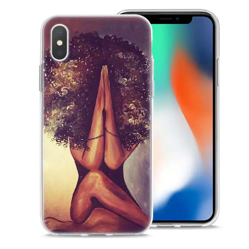 Прозрачный чехол 2bunz Melanin Poppin Aba для Apple iPhone 7 8 Plus 6 6s 5 5s X XR XS MAX мягкие ТПУ чехлы