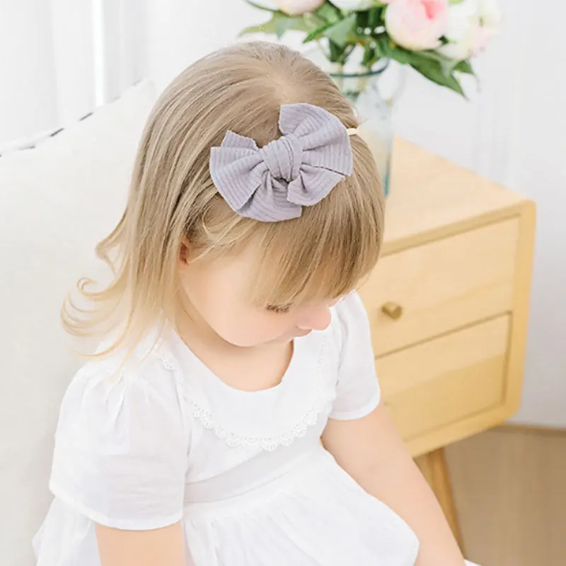 Детские резинки тонкая нейлоновая повязка на голову Женский бант для волос с