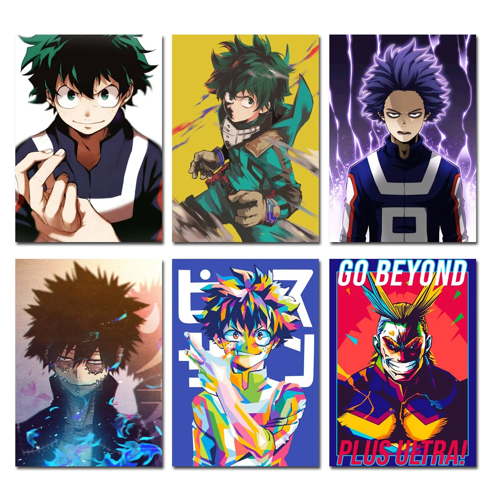

My Hero Academia Poster Classic Japanese Anime Painting Picture Home Decor Wall Art HD Canvas Prints Modular Living Room Bedroom