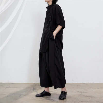 Новый нишевый дизайн Yamamoto Темный Отдел свободная передняя длинная задняя