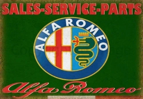 

Retro wall decoration home decoration ALFA ROMEO SALES SERVICE VINTAGE RETRO GARAGE WORKSHOP METAL TIN SIGN POSTER