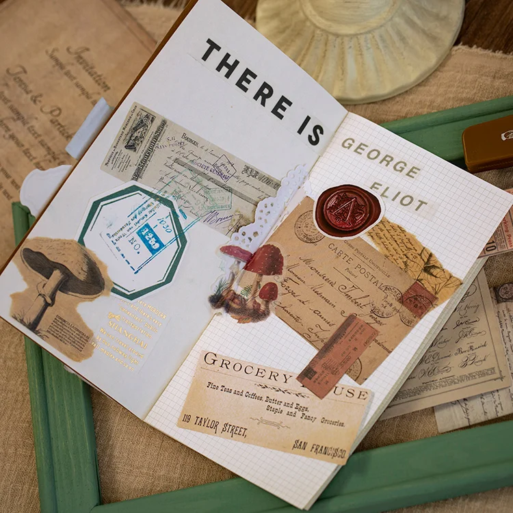 Ретро Старые книжные страницы коллаж Античная Бумага для купюр дневник