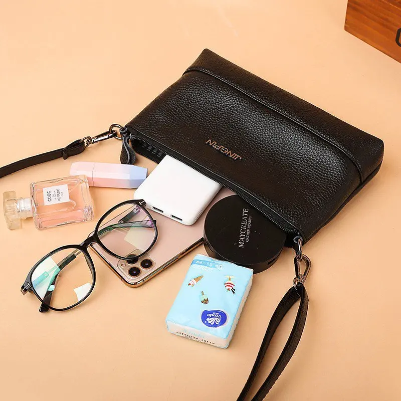 

Fashion Trend Luxury Designer Handbags For Women Genuine Leather Bucket Casual Vintage Shoulder Bags Black Hobo Messenger Bag