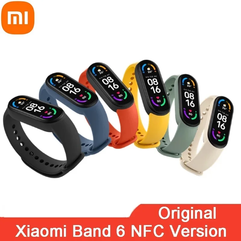 

Newest Xiaomi Mi Band 6 NFC Version Smart Bracelet AMOLED Screen Miband 6 Smartband Fitness Traker Bluetooth Heart Rate Moniter
