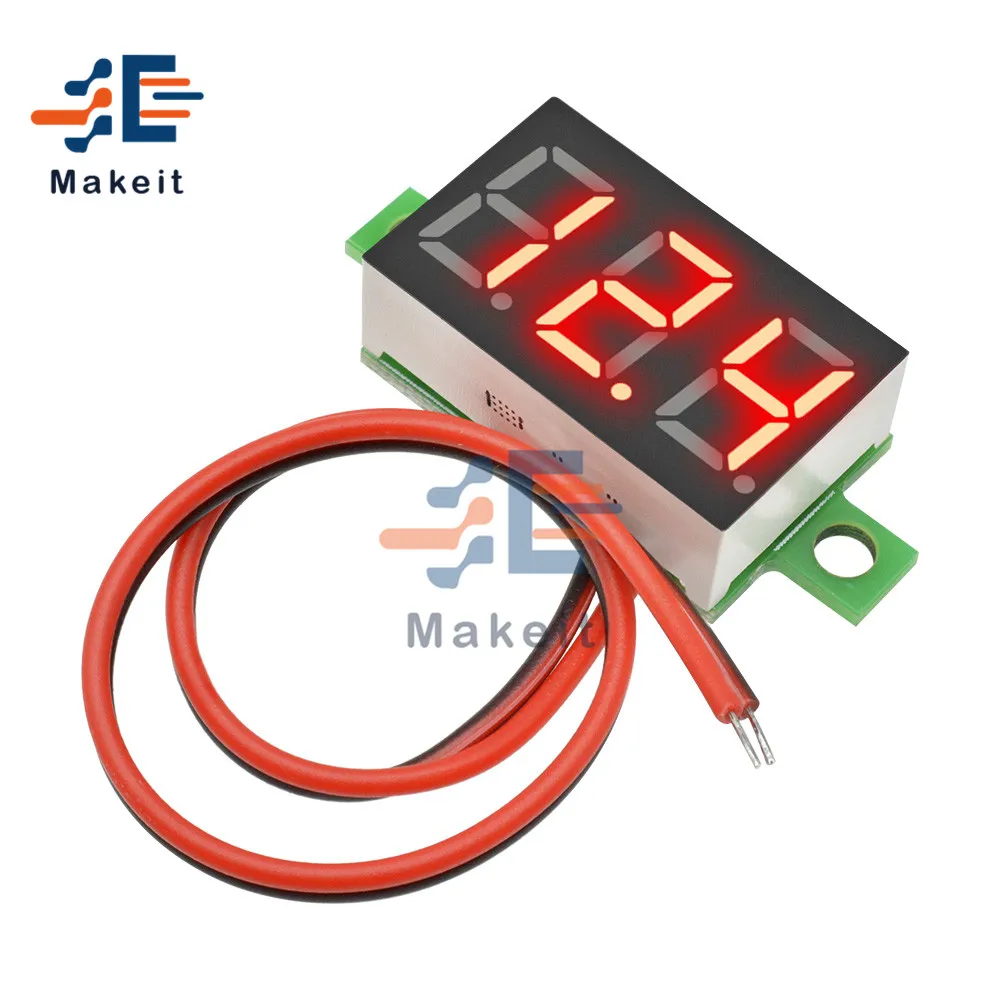 Цифровой 3-х значный вольтметр-тестер 0 36 дюйма 2 провода 3 провосветодиодный