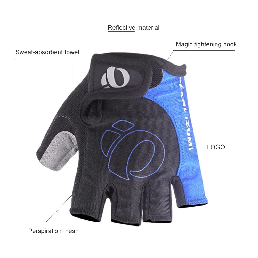 Велосипедные перчатки с открытыми пальцами амортизирующие для горного