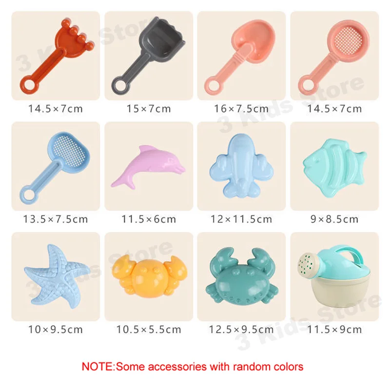

Children Beach Toys Kit Baby Summer Digging Sand Tool with Shovel Water Game Play Outdoor Toy Set Sandbox for Boys Girls