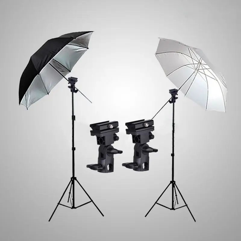 

Camera photography Photo Studio Flash Speedlight Umbrella Lighting Light Stand Kit + 2 Bracket B + 2 tripod +2 Umbrella