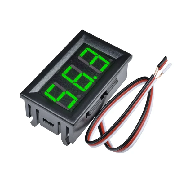 Green DigitalDisplay Цифровой мини Вольтметр постоянного тока от 0 В до 99,9 В, светодиодный измеритель напряжения, дисплей, красный, зеленый, синий, панель с низкой мощностью - Цвет: Green DigitalDisplay
