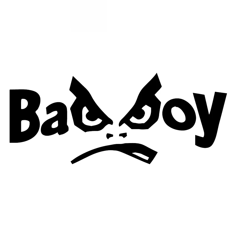 

Car Sticker Badboy Face Funny Bumper Trunk Decoration PVC Decal Car Sticker Accessories Waterproof Black/white, 17cm*7cm