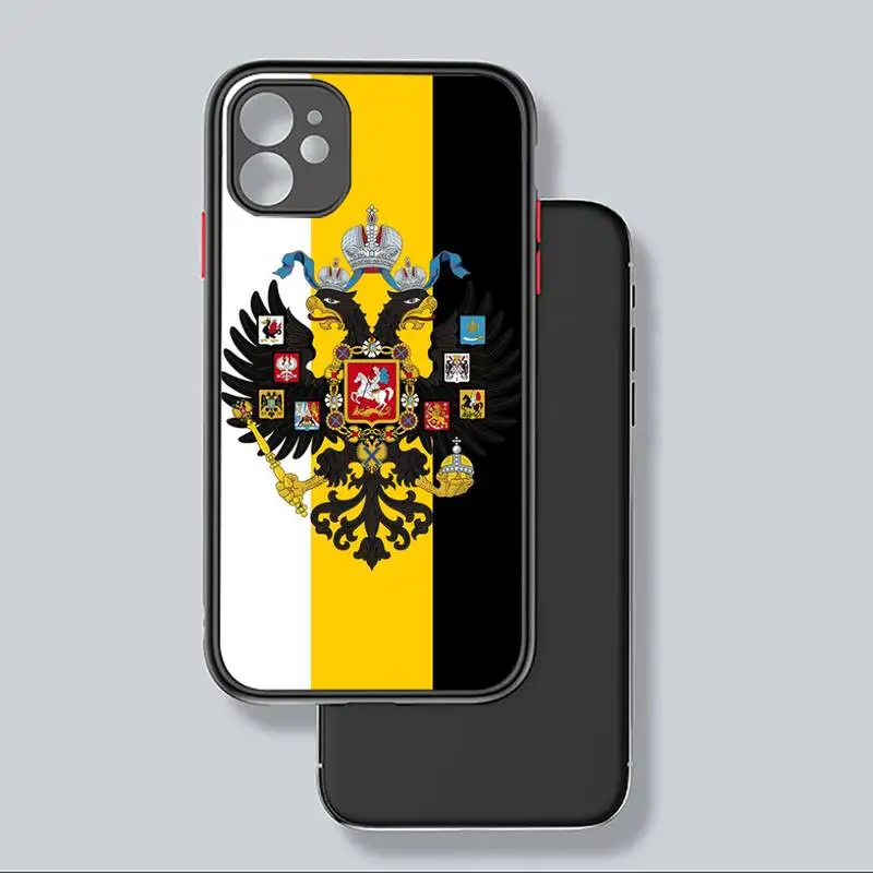 

Russia flag Emblem Phone Case For iphone 12 11 8 7 plus mini x xs xr pro max matte transparent cover
