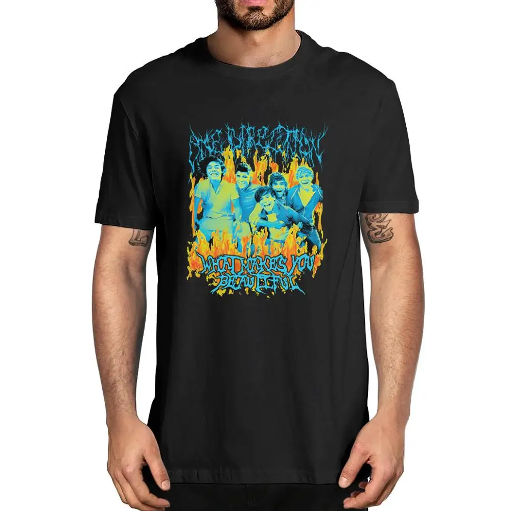 

Funny Heavy Metal One Direction T-Shirt Regualr 2020 fashion top Men's 100% cotton T-Shirt women Soft tee Size XS-3XL