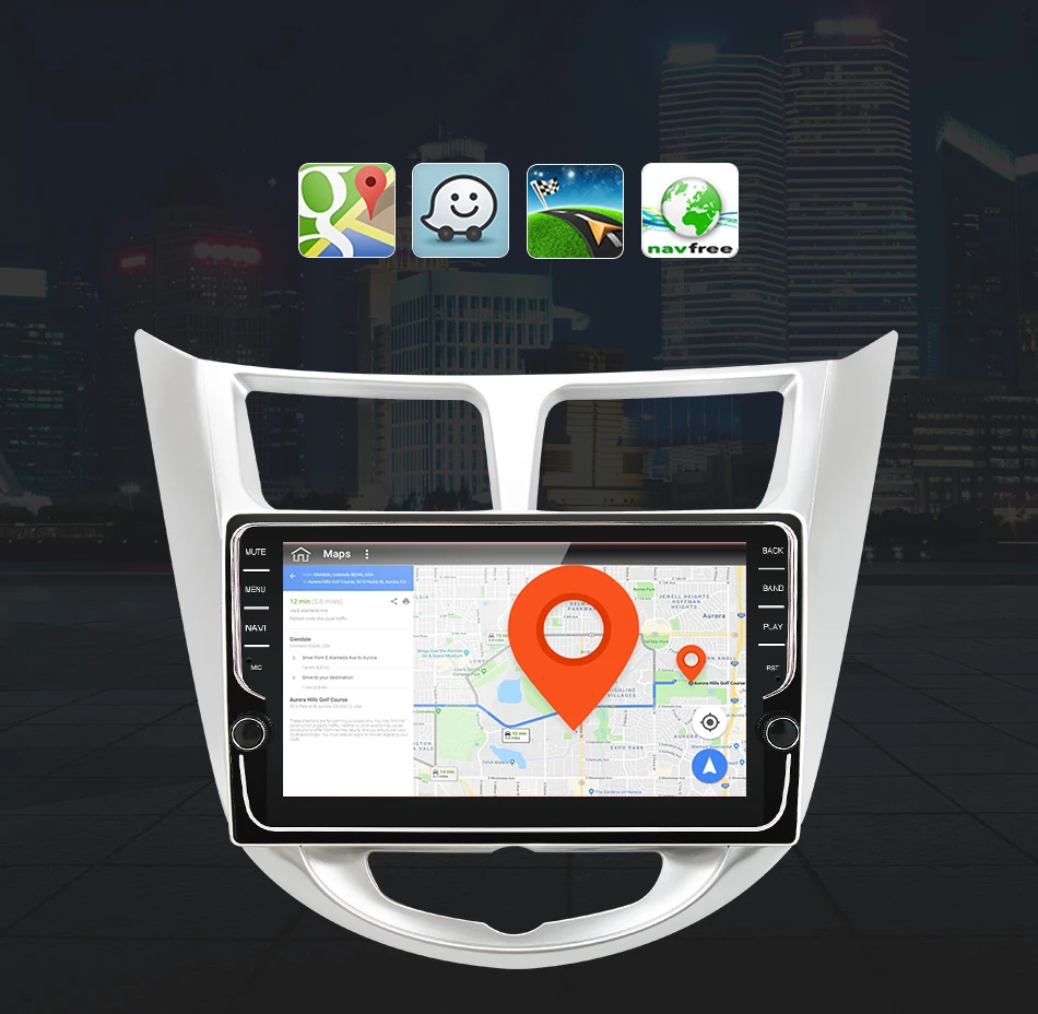 Eunavi 4G 64G ips android 9,0 автомобильный dvd для hyundai Solaris Verna Accent 2010- мультимедийный автомобильный Радио gps навигация TDA7851