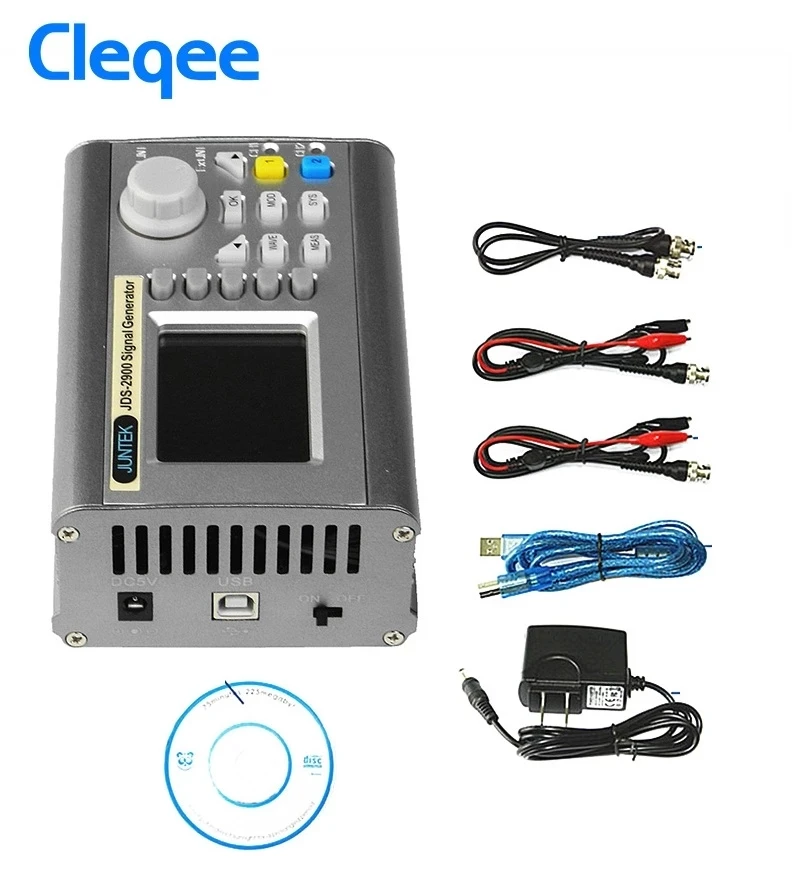Новое высокое качество Cleqee JDS2900 15 МГц 30 40 50 60 цифровое управление двухканальный DDS