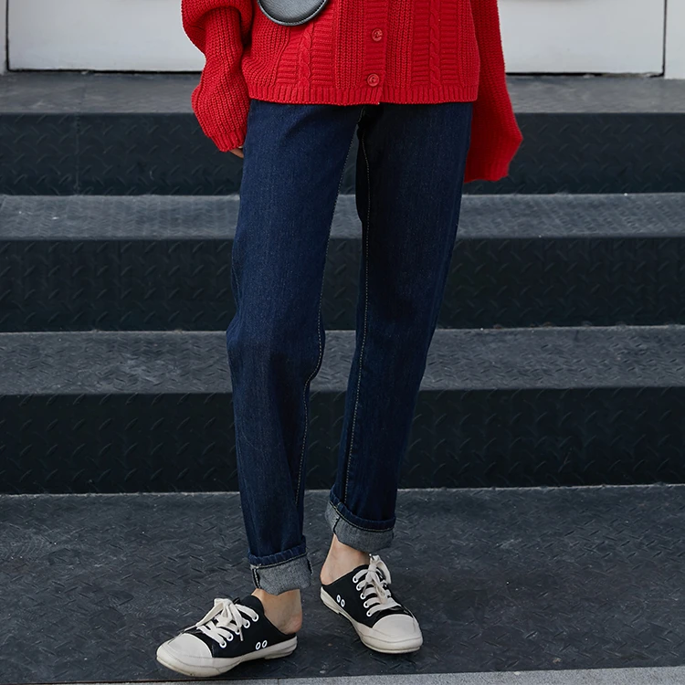 Colorfaith Новинка 2019 осень зима женские джинсы винтажная уличная Высокая талия брюки