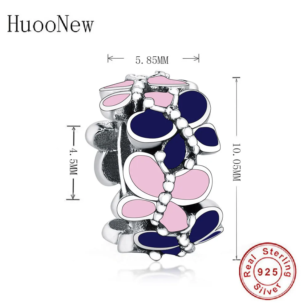 

Fashion Original 925 Sterling Silver Mix Enamel Animals Butterfly Spacer Charm Beads Fit Bracelet & Necklace DIY Jewelry