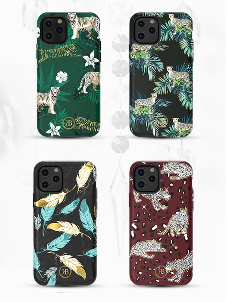 

KINGXBAR Luminous Case For iPhone 11 Luxury Sparkly Crystals Rhinestones Cases For iPhone 11 Pro Max Floral Animal Element Cover