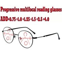 retro round anti blu light ultralight titanium progressive reading glasses for men women1 0 1 5 1 75 2 0 2 5 3 3 5 4