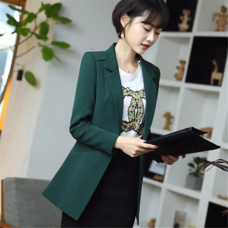 Весна 2021 женские офисные длинный плащ Блейзер черный белый цвет зеленый розовый