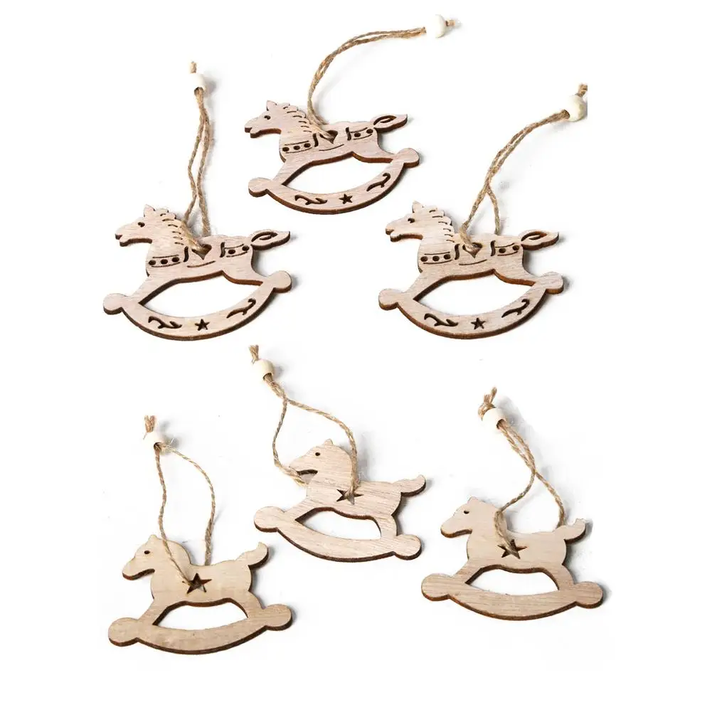 3 шт. деревянные скандинавские винтажные изделия ручной работы Рождественская