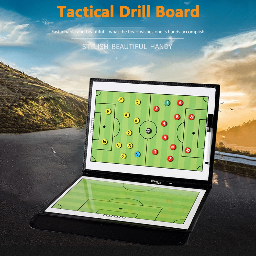 

1 Set 53cm Portable Magnetic Football Coaching Board Foldable Soccer Training Boards Professional Soccer Practice Board