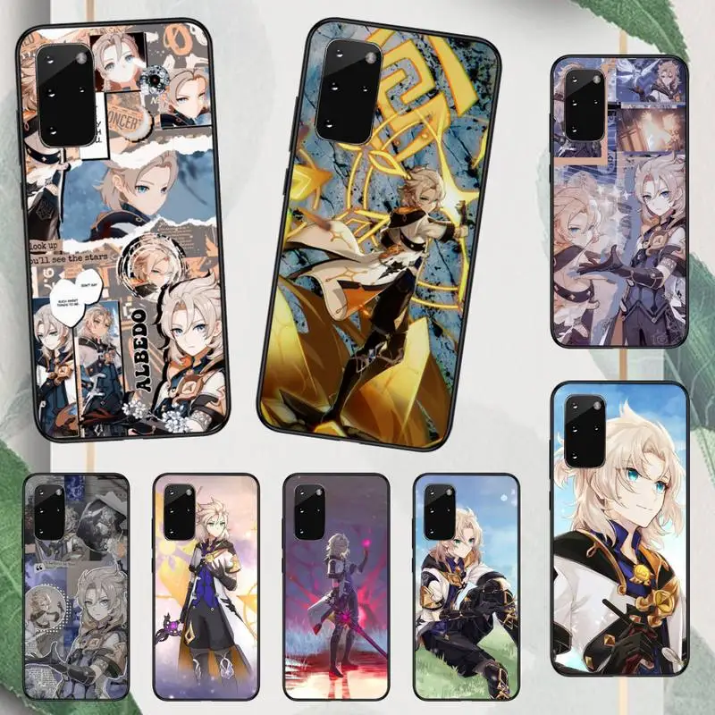 

Anime Genshin Impact Albedo Phone Case For Samsung galaxy A S note 10 12 20 32 40 50 51 52 70 71 72 21 fe s ultra plus