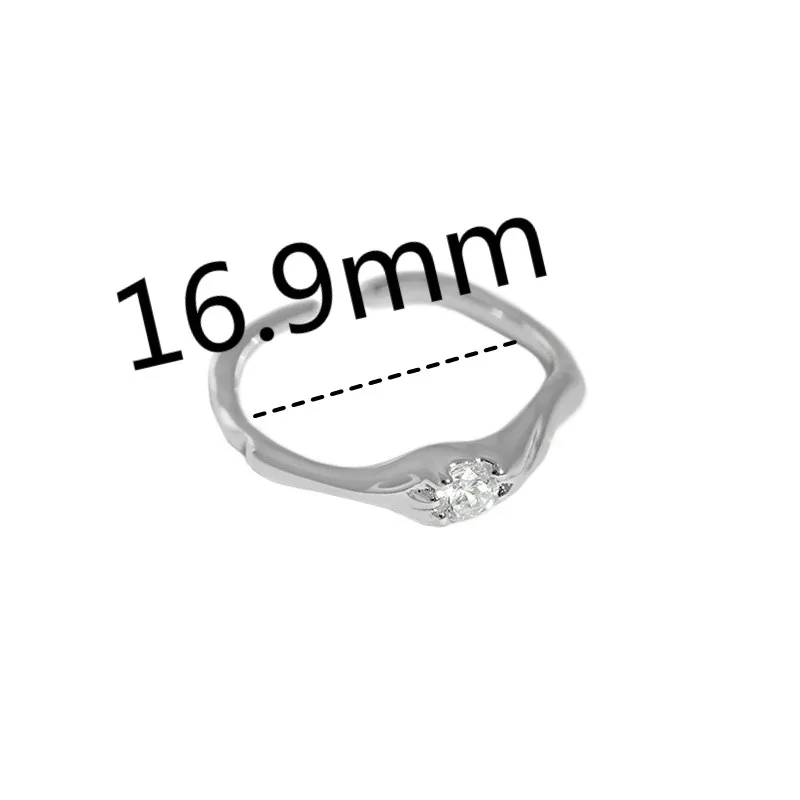 

925 Sterling Silver 14k Gold Zircon Wedding Open Rings For Women Light Luxury Female Fashion Jewelry Student Accessories Flyleaf