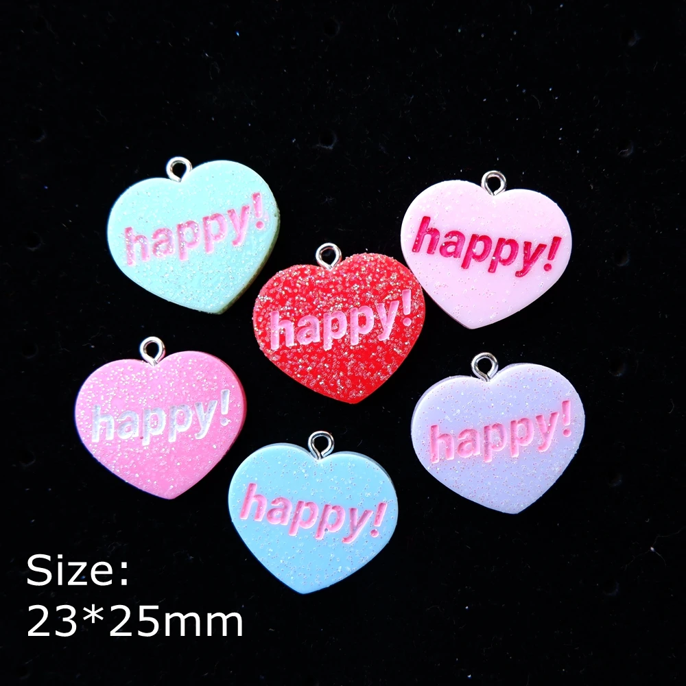 Милые Подвески в форме сердца для украшения браслетов ожерелий сережек брелоков