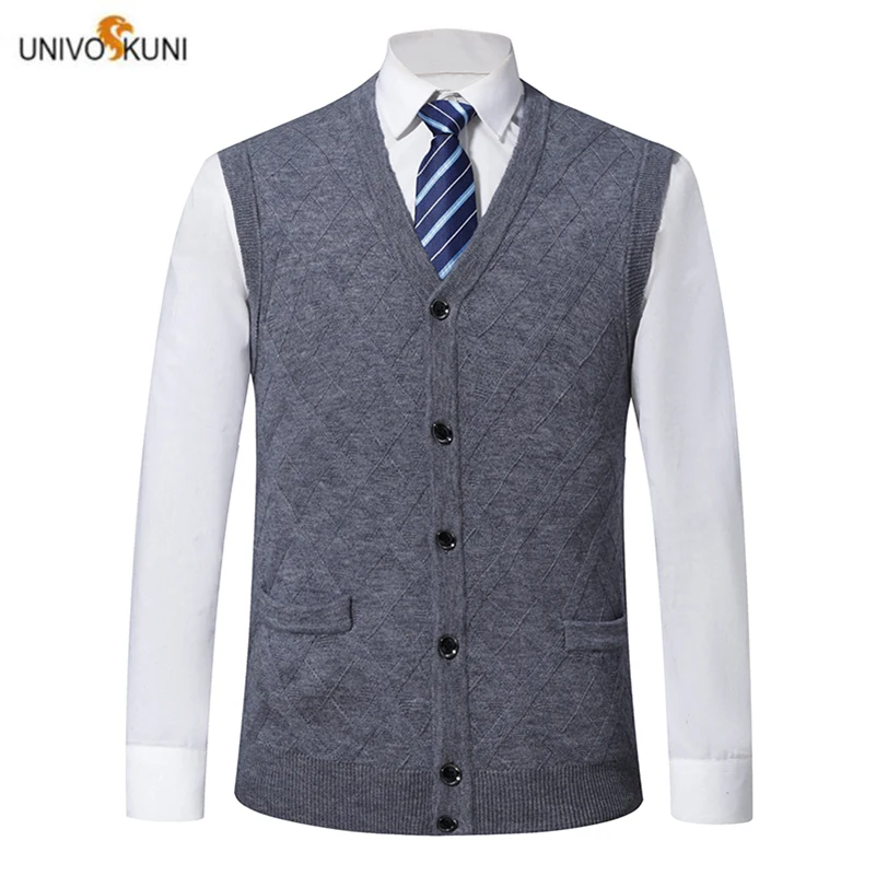 UNIVOS KUNI 2019 мужской свитер жилет новинка весна и осень модный повседневный тонкий