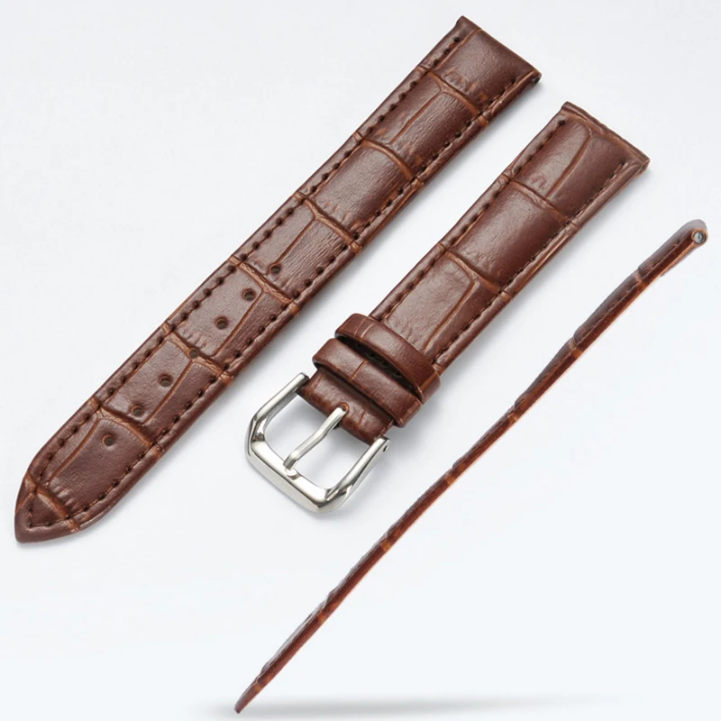 Ремешок для часов браслет кожаный ремешок 14 мм 16 18 20 22 с пряжкой бесплатный