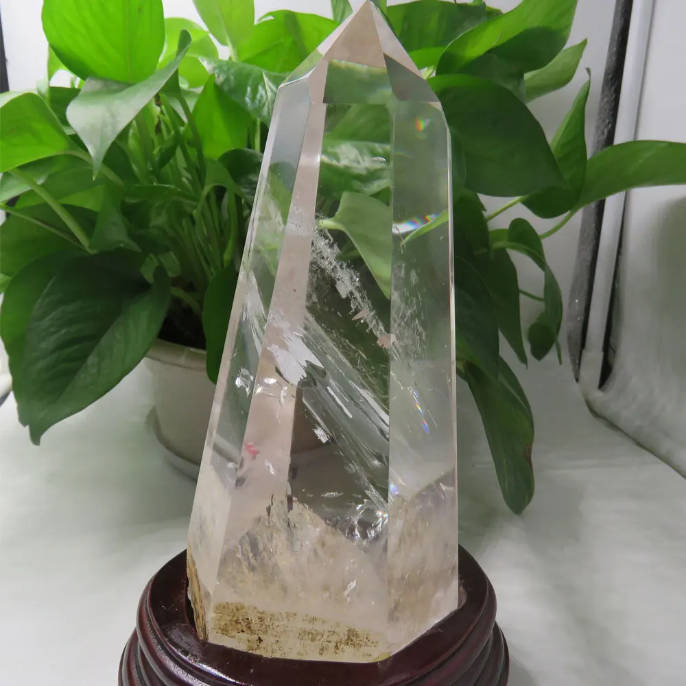 Большая 1064 г AAAA натуральная прозрачная кварцевая цельная полированная ручная