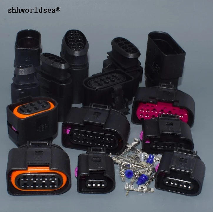 shhworldsea 2,3,4,6,8,10,14P 3.5mm Wiring Harness Connector 1J0973722 8D0973822 Electrical Plug