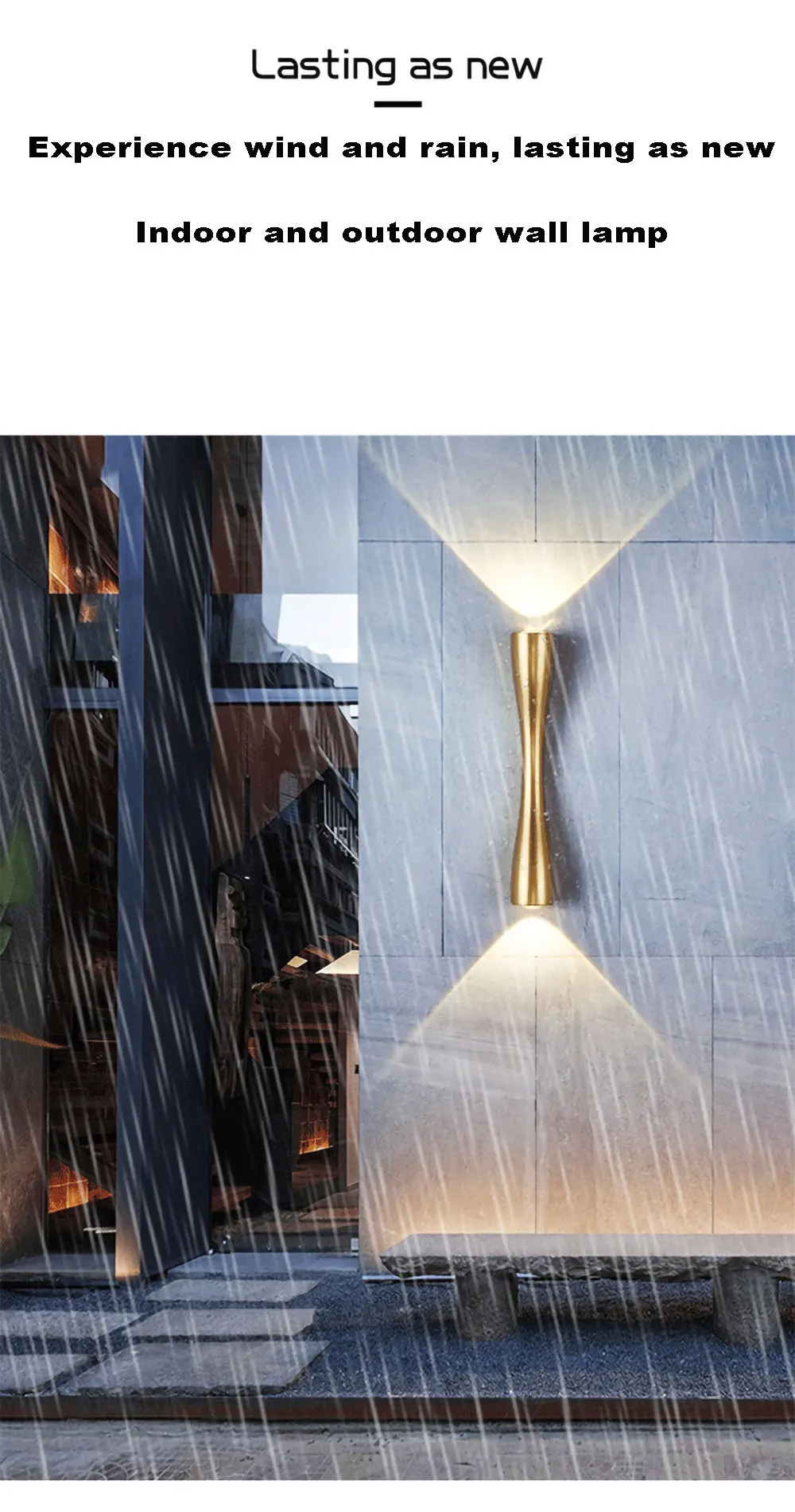 Sanmusion наружные Настенные светильники IP44 Водонепроницаемый светодиодный