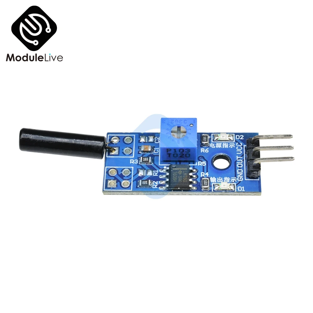 Высокочувствительный Вибровыключатель постоянного тока 3В 5 в LM393 модуль