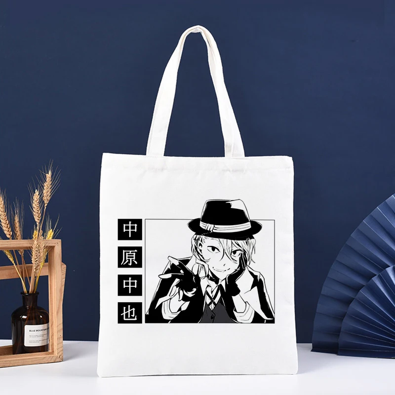 

Bungou Stray Dogs Chuuya Nakahara Osamu Dazai Handbags Casual Shopping Girls Handbag Japan Anime Shoulder Bags Women Canvas Bag