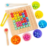 wooden clip beads board game montessori educational wooden toy clip beads game puzzle board wooden clip beads puzzle