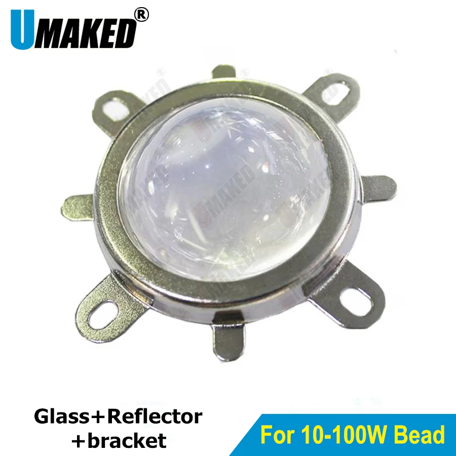 44 мм оптические светодиодные стеклянные линзы 60 градусов 50 рефлекторный