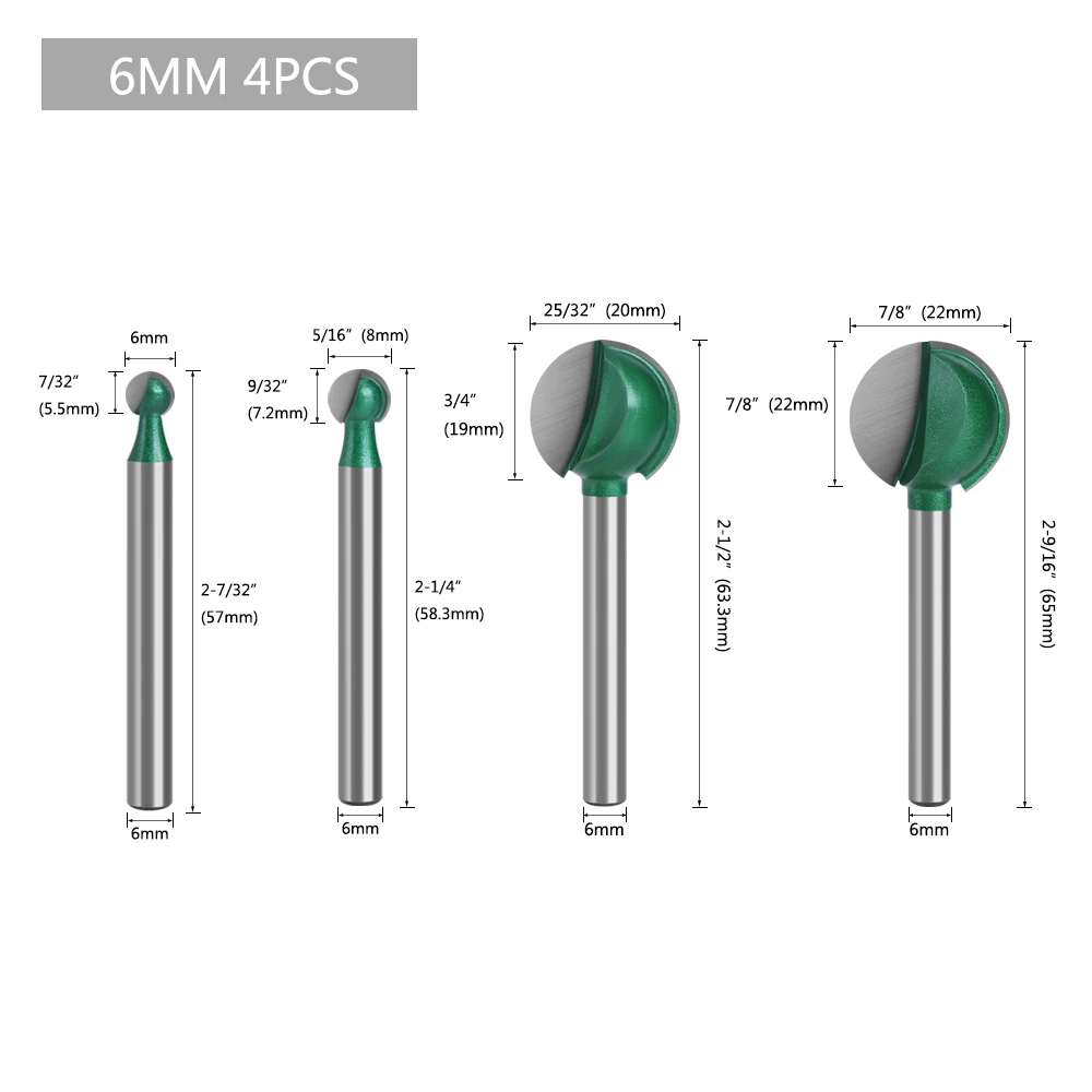 LAVIE 3 мм или 6 хвостовик шариковый нос круглое сверло для резьбы по дереву бухта