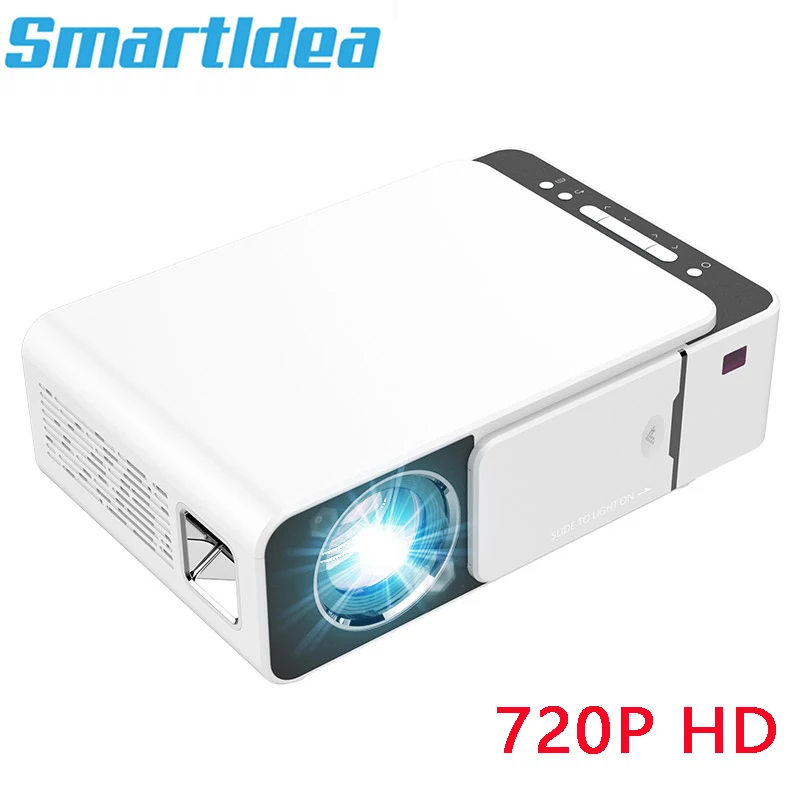 Smartldea, новинка, S6, 1280x720 p, портативный проектор, HD, домашний кинотеатр, проектор, 1080 p, поддержка, видео игра, проектор с HDMI, USB, VGA, AV