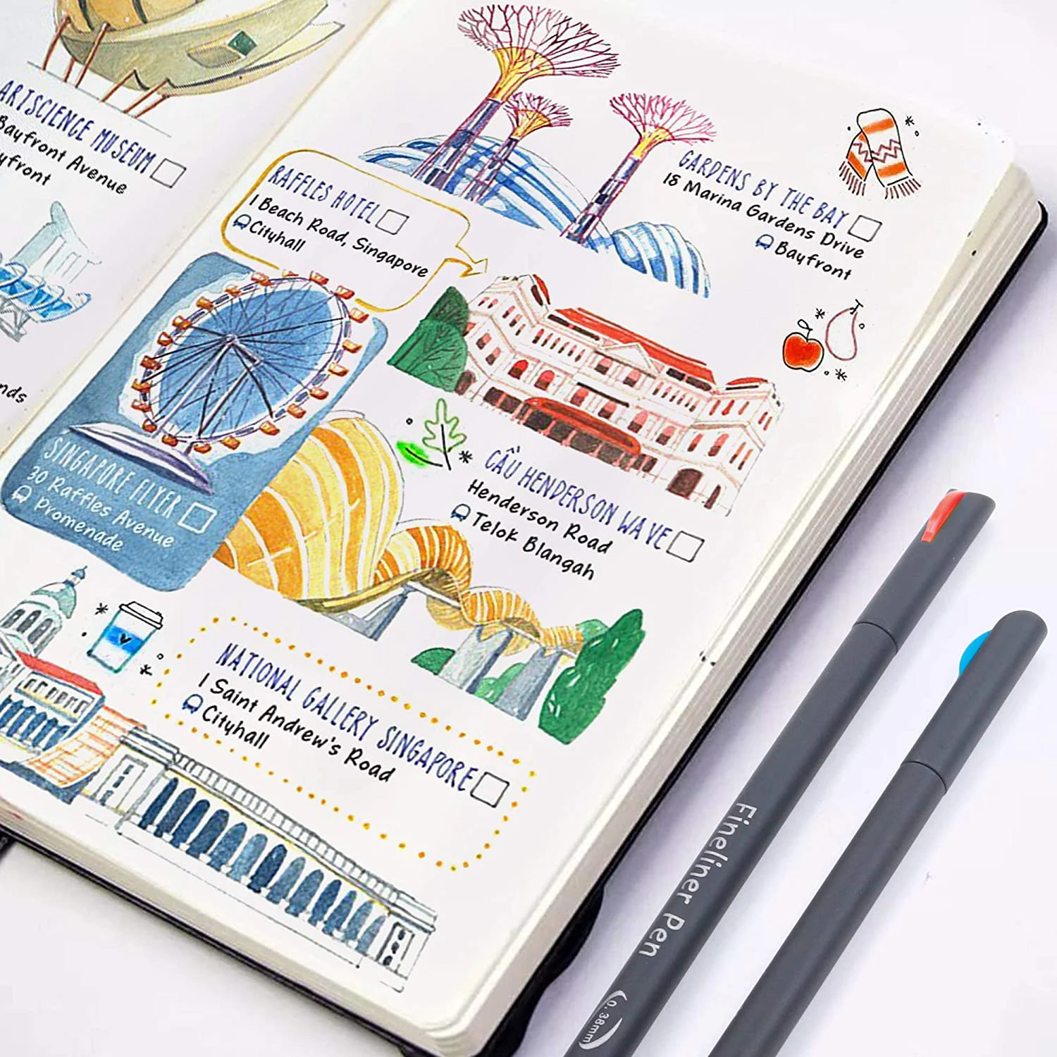 60 Colors Journal Planner Pens Lineon Fineliner Perfect Set for Note Calendar Coloring 0.4mm Pen | Канцтовары для офиса и дома