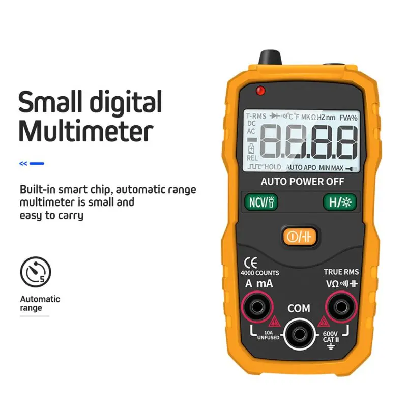 XL830L Цифровой мультиметр Ручной ЖК-дисплей подсветка AC/DC Амперметр Вольтметр Сопротивление транзистор ом тестер метр Многофункциональный