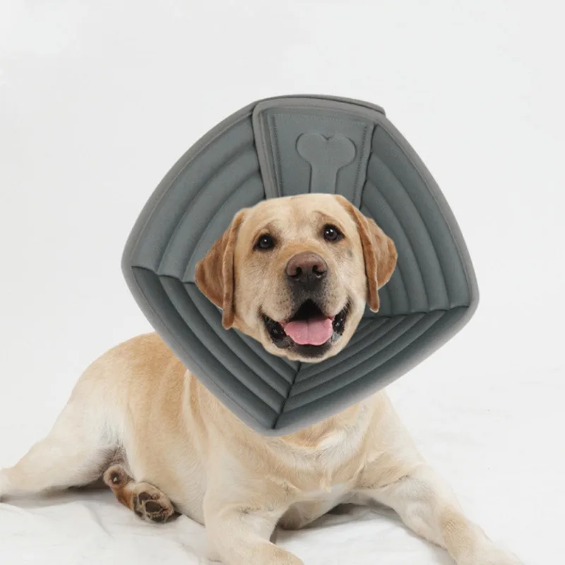 

Ошейник для собак, складной конусный ошейник для после операции, мягкий, против укусов, для восстановления ран малых, средних и больших пито...