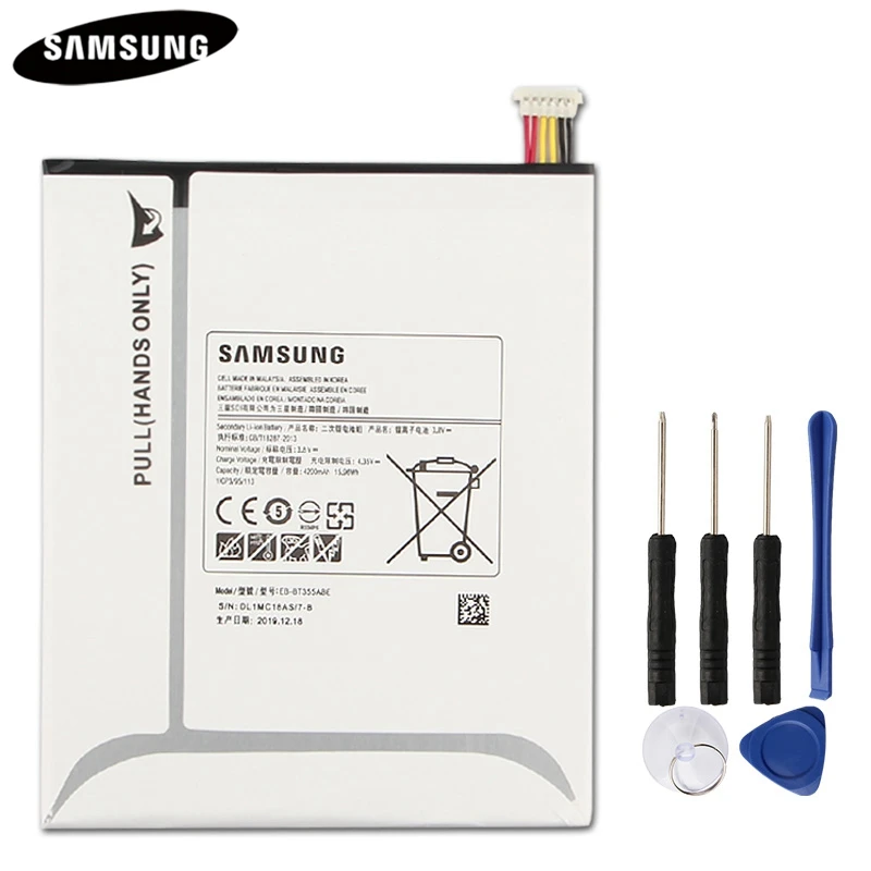 100% оригинальная батарея для телефона Φ Samsung GALAXY Tab5 A 8 0 T355C T350 P355C T388 4200 мАч |