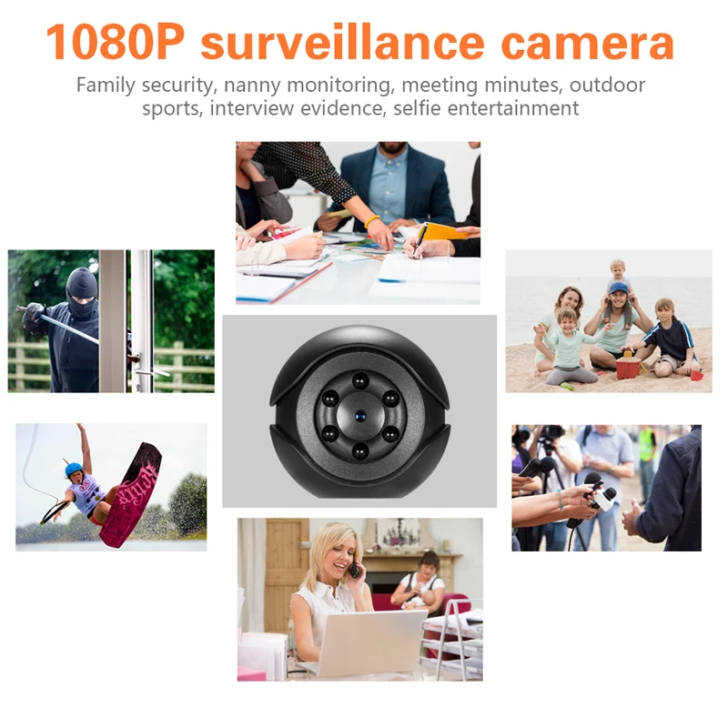 SQ6 HD 1080P Mini Surveillance Camera Camcorder Angle Night Vision Small Video Sports DVR Motion Sensor Detection | Безопасность и