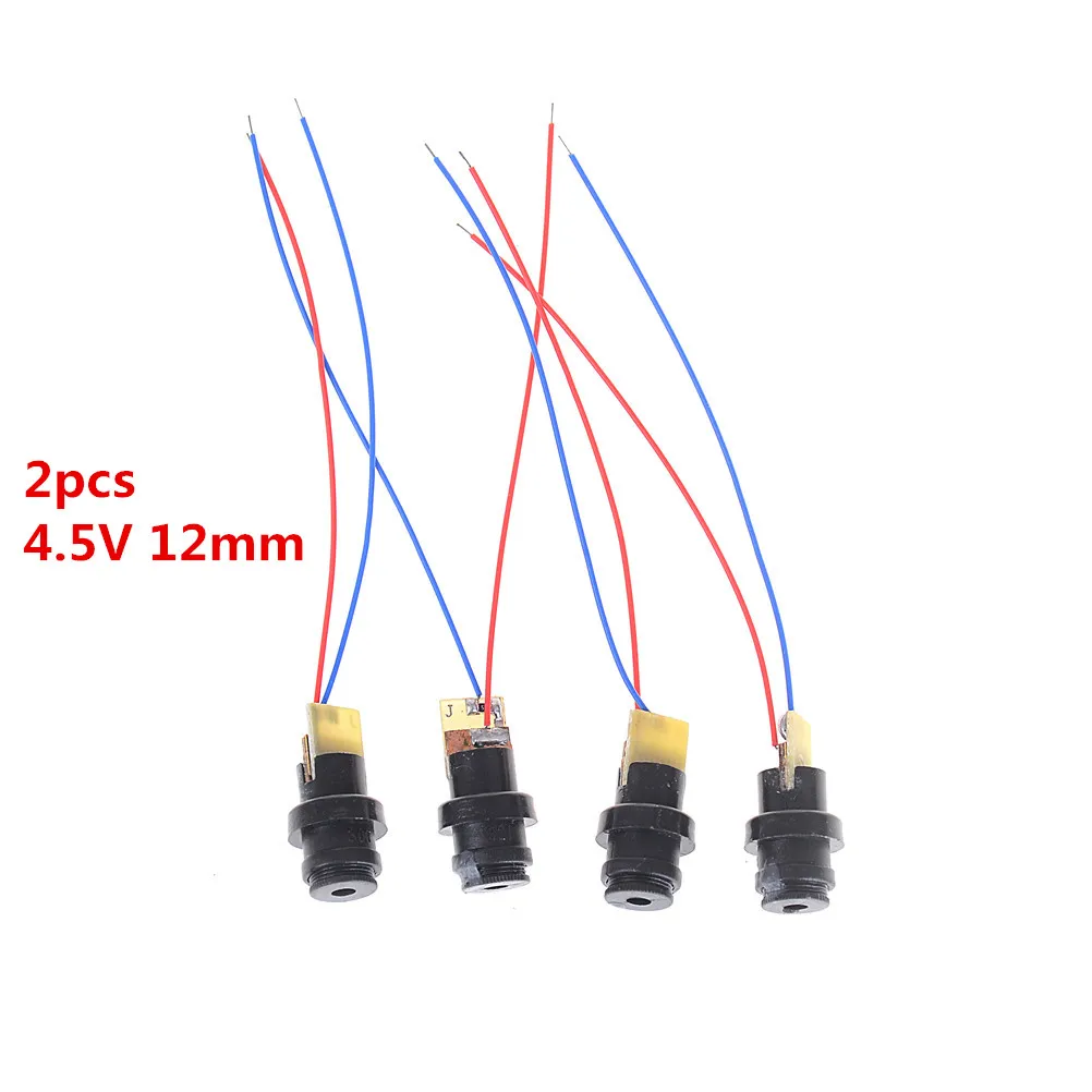 

2Pcs/lot Black 4.5V 12mm Red Laser Head Module Plastic Laser Diode Laser Dot P0.05