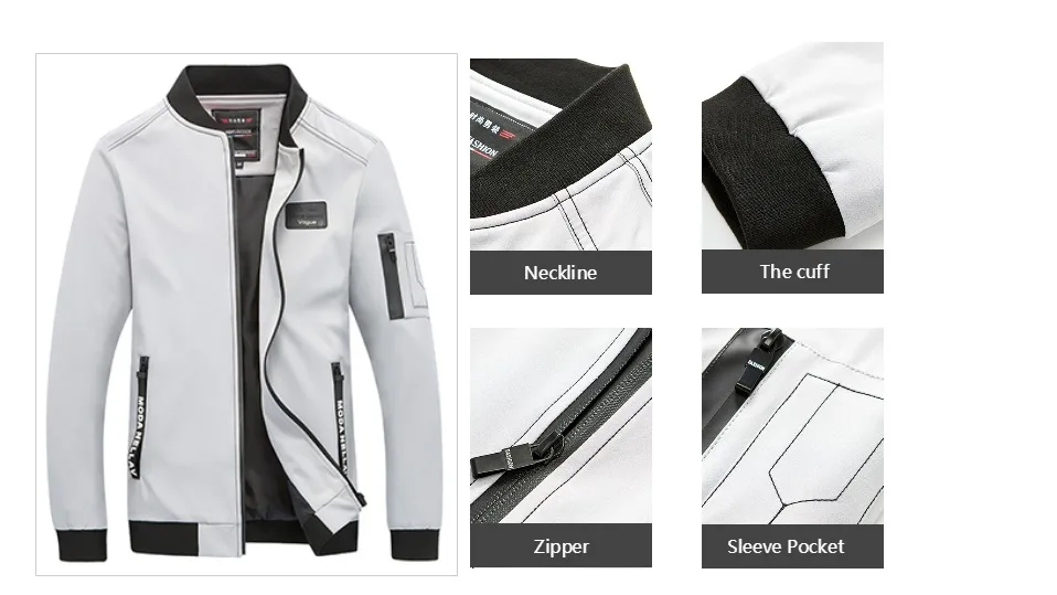 HCXY Для мужчин куртка Демисезонный Мода Марка Slim Fit пальто мужской Бейсбол Курточка бомбер Для мужчин пальто большие размеры 5XL