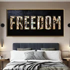 Абстрактная Мотивационная картина с изображением доллара и свободы, Картина на холсте, вдохновляющий постер, Скандинавская Настенная картина, декор для гостиной