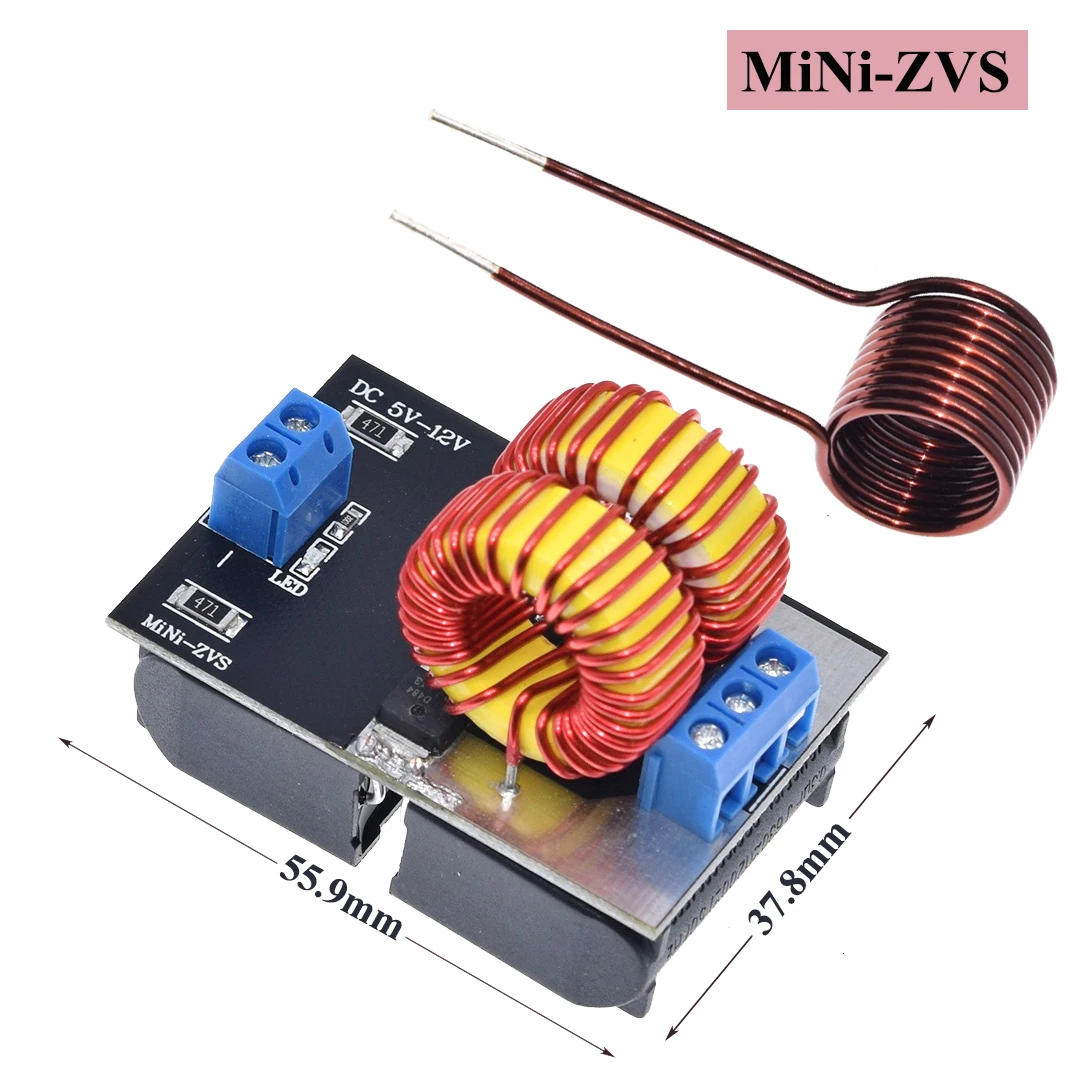 DC 5-12 В Mini ZVS модуль индукционного нагрева с низким напряжением индукционная
