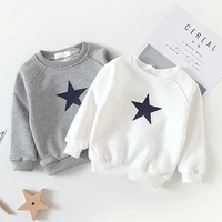 new toddler boys sweater autumn baby round neck five pointed star tops baby girls childrens clothing