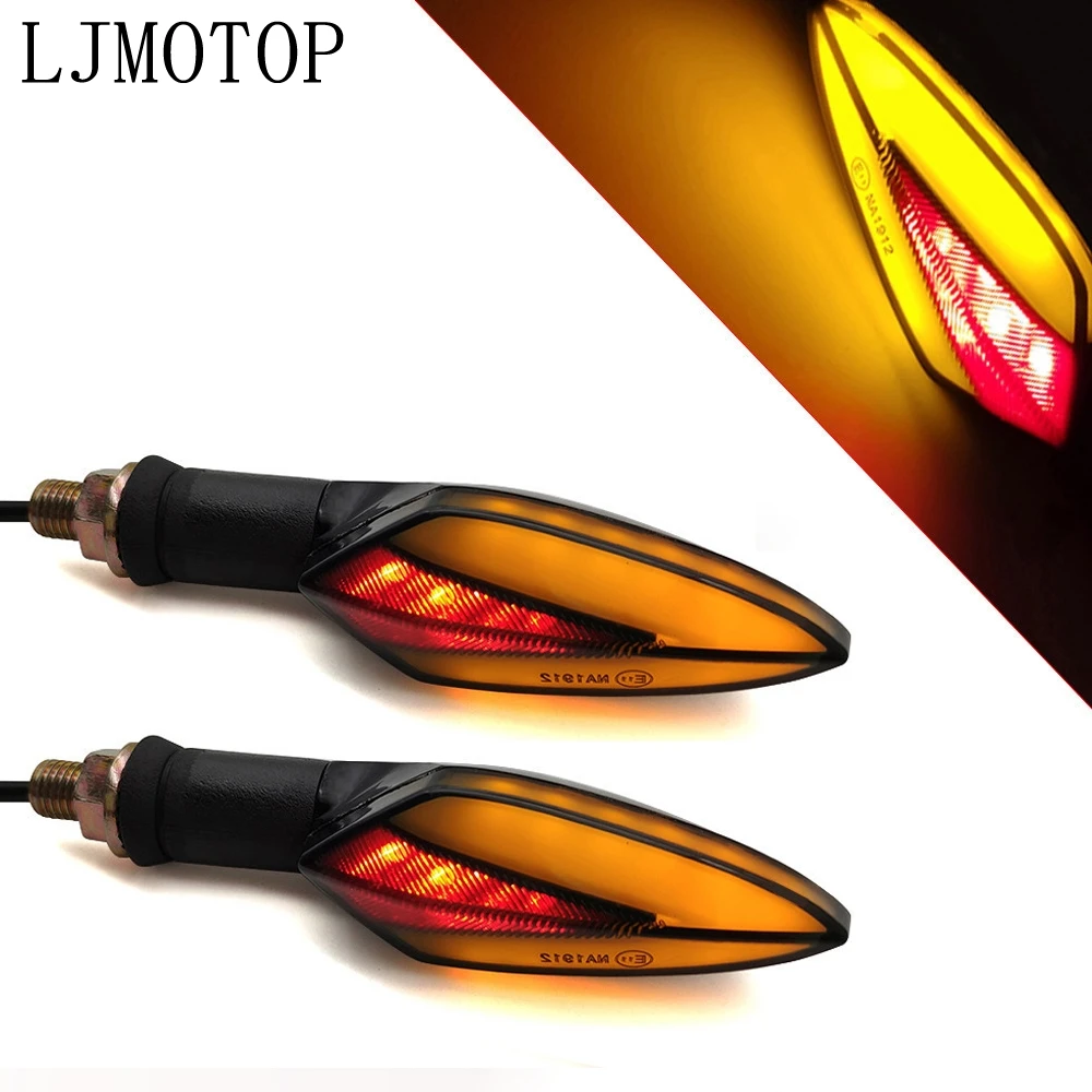 Universal Motorcycle LED Turn Signals Light Indicator signal tail light For Yamaha YZF R3 R25 R6 600R FZR 600 |